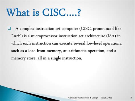 what is cisc architecture