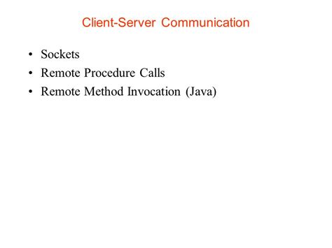 what is client server communication in java