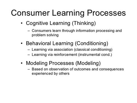 what is cognitive learning in consumer behaviour