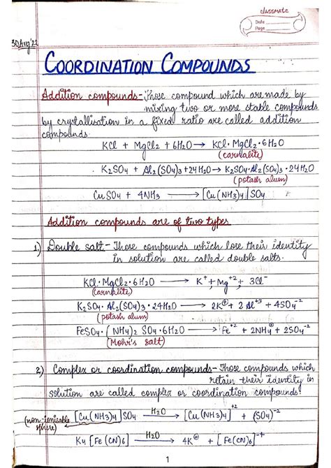 what is complex compound in chemistry class 12