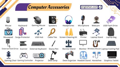 what is computer accessories with examples