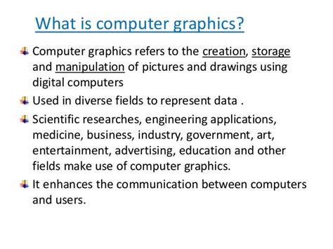 what is computer graphic presentation