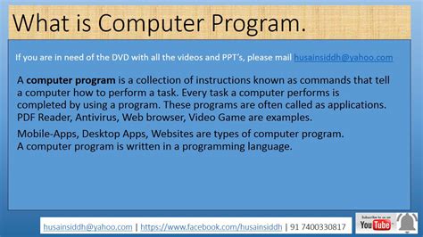 what is computer program in simple words