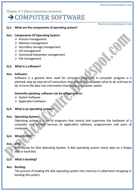 what is computer software very short answer