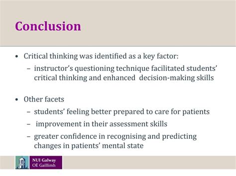 what is conclusion in critical thinking