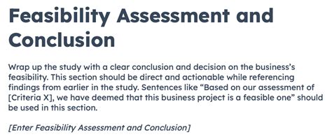 what is conclusion in feasibility study