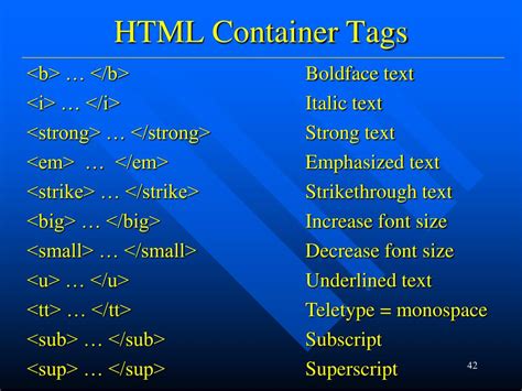 what is container element in html with example