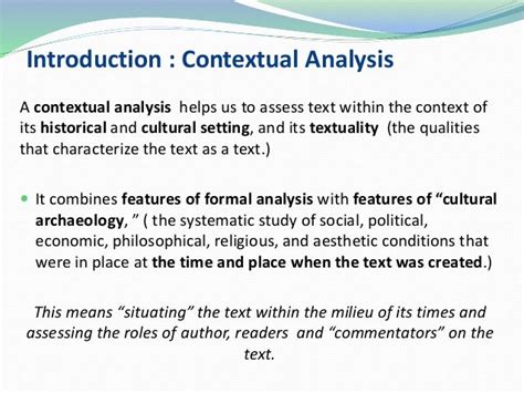 what is content and context analysis