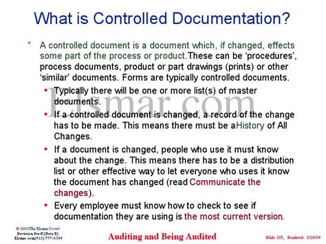 what is control document definition