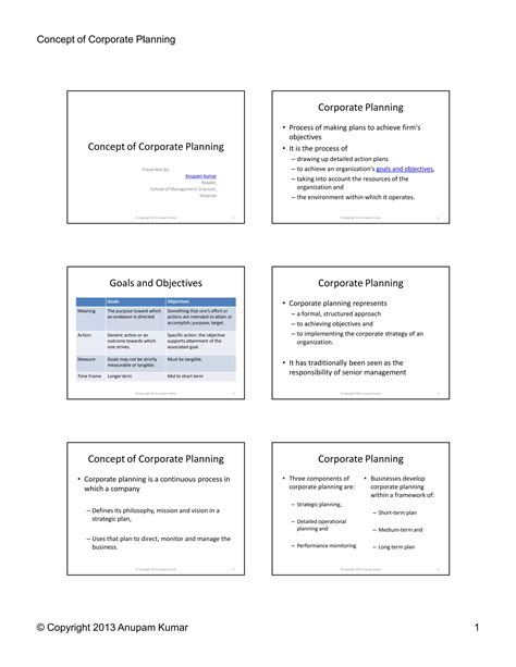 what is corporate planning pdf