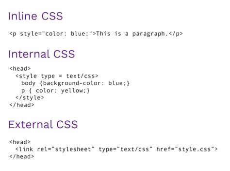 what is css explain internal css