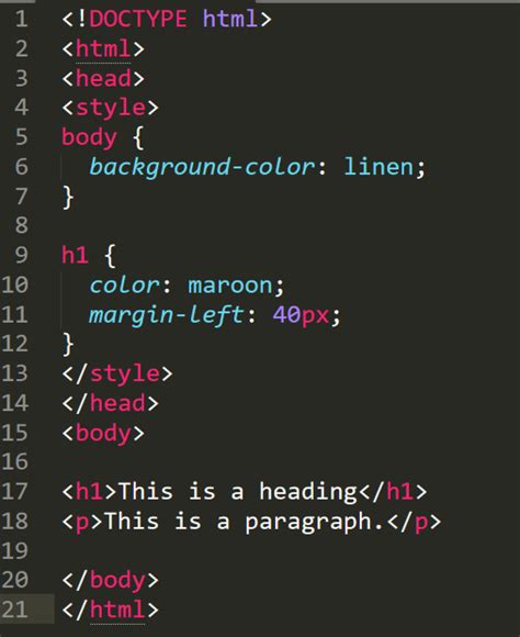 what is css in html with example