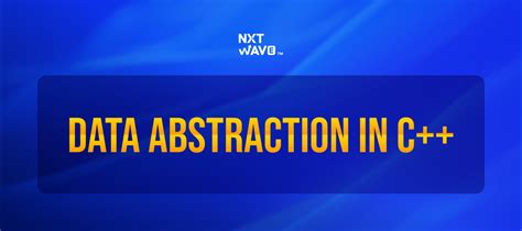 what is data abstraction in c++ with example