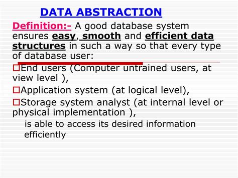 what is data abstraction in database