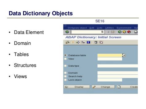 what is data element in data dictionary in sap abap