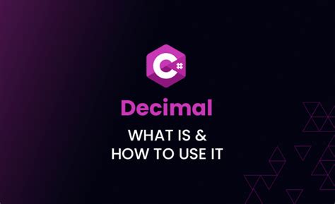 what is decimal data type in c#