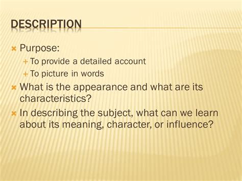 what is description and meaning