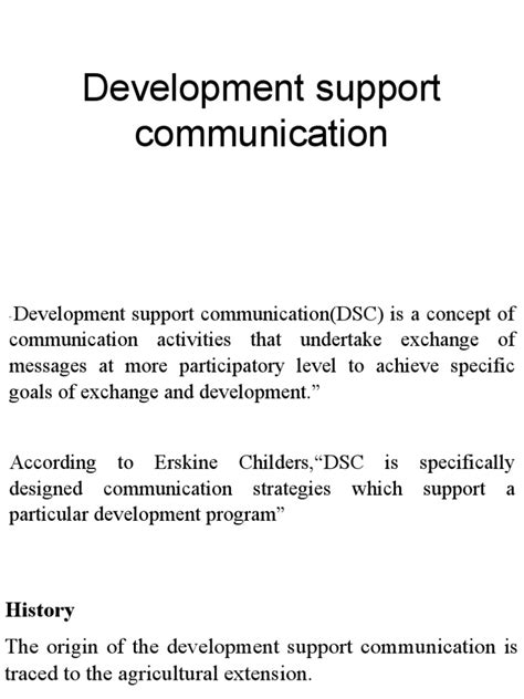 what is development support communication pdf