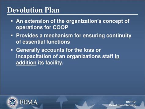 what is devolution plan
