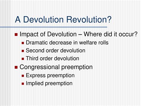 what is devolution revolution in government