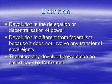 what is devolution simple definition