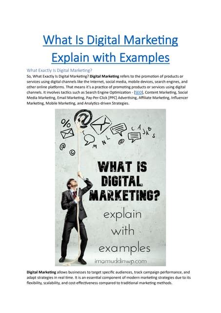 what is digital marketing explain with examples