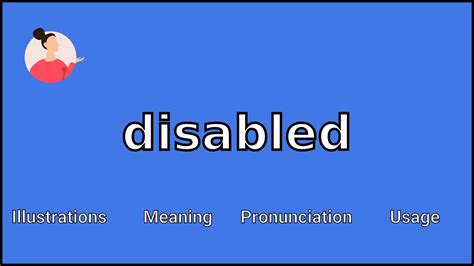 what is disable meaning