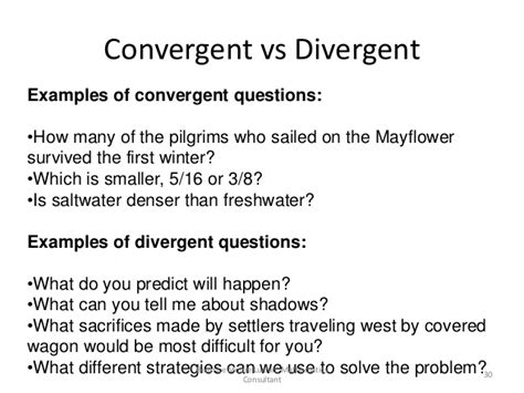 what is divergent questions examples