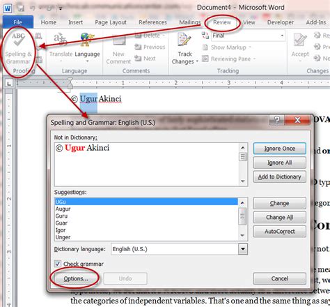 what is document dictionary in ms word