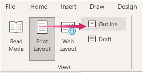 what is document outline view