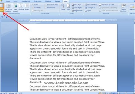 what is document view in microsoft word