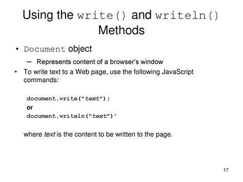 what is document writeln in javascript
