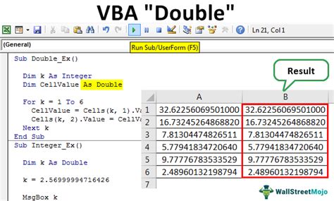 what is double in vba