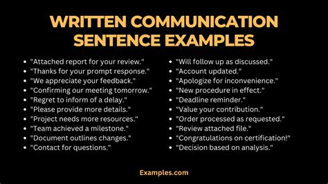 what is effective communication examples sentences