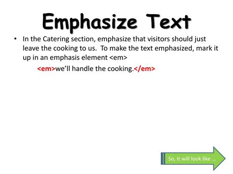 what is emphasized text