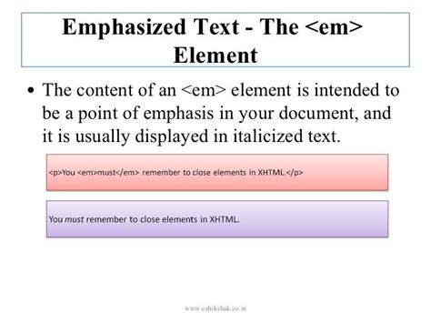 what is emphasized text mean