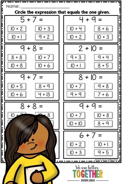 what is equivalent expressions in math grade 1