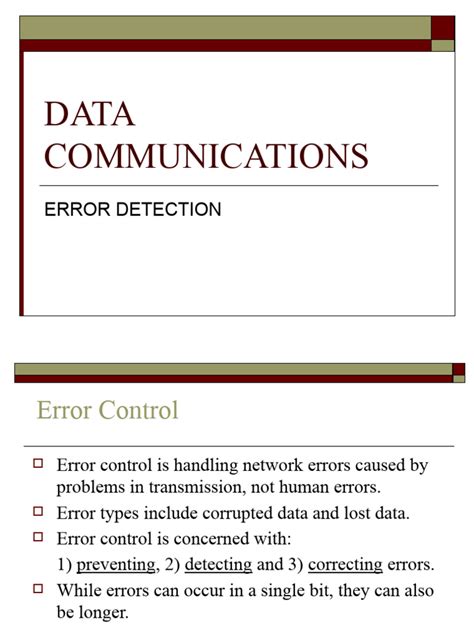 what is error correction in data communication