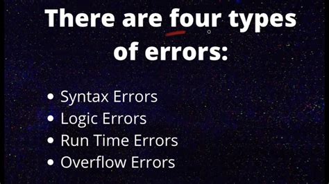what is error in computer science