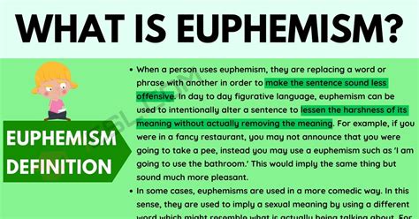 what is euphemism with example