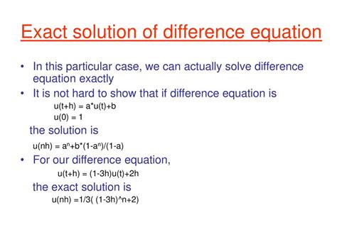 what is exact solution