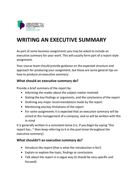 what is executive summary in dissertation