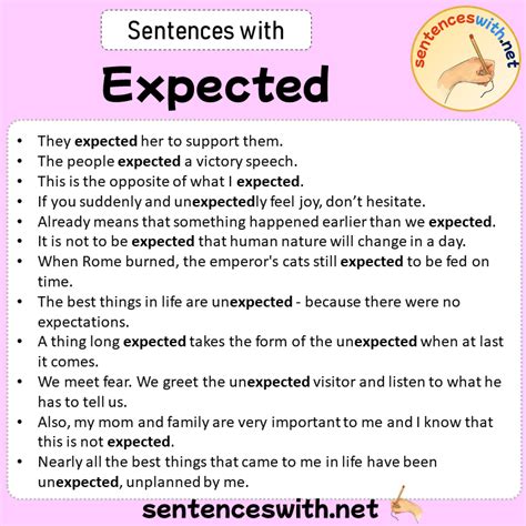 what is expected in english