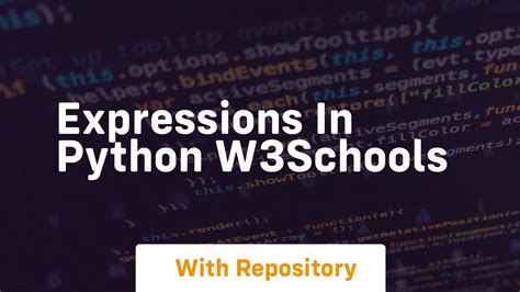 what is expression in python w3schools