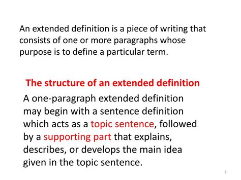what is extended definition example