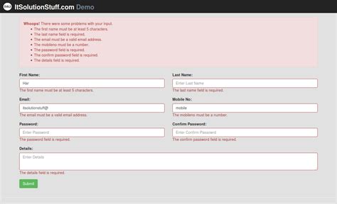 what is form validation explain with example