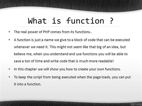 what is function in php explain with example