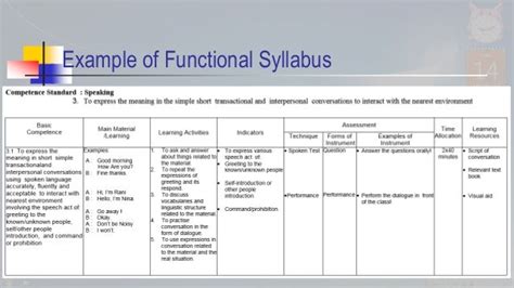 what is functional syllabus
