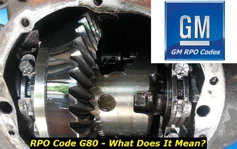 what is g80 rpo code