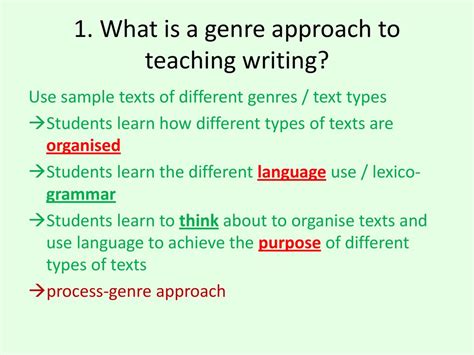 what is genre approach in teaching writing